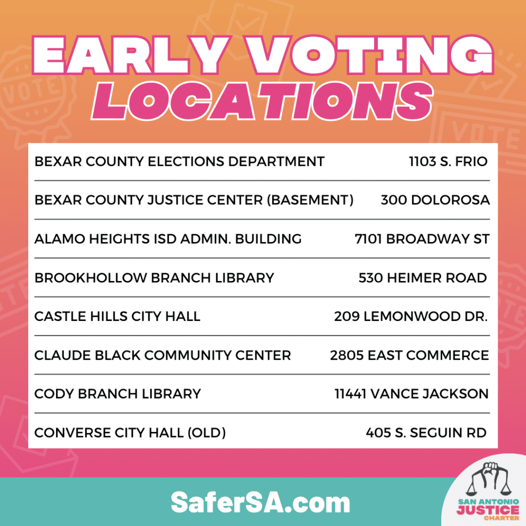 Voting Information San Antonio Justice Charter